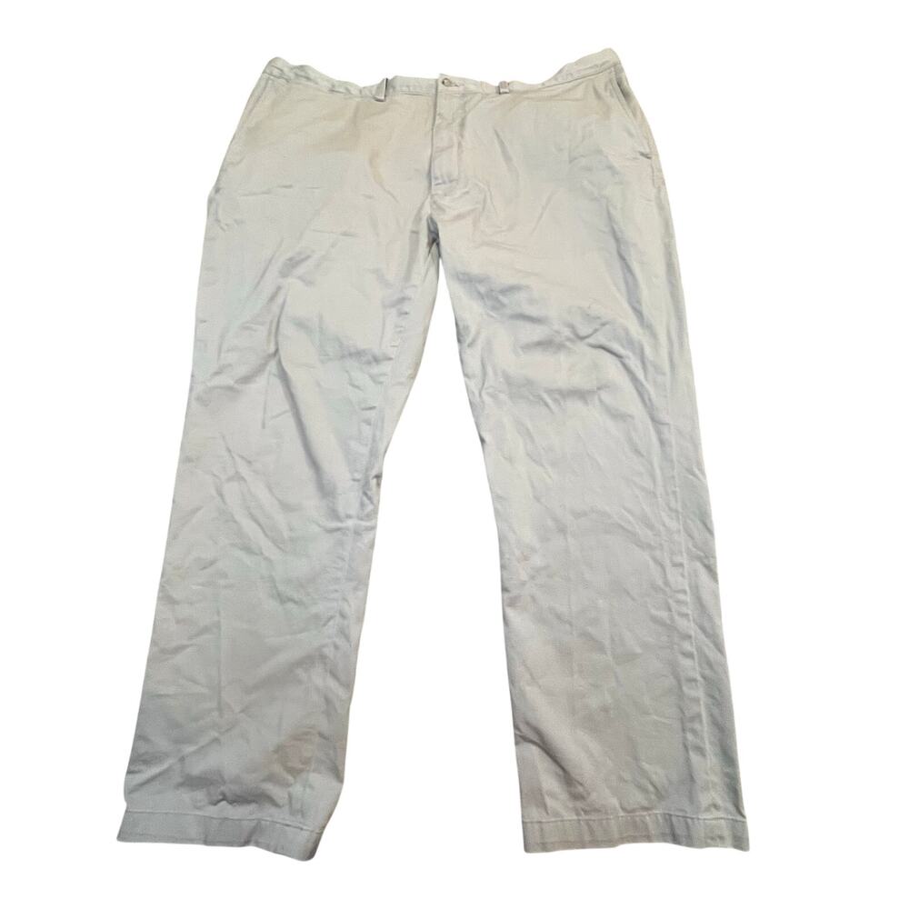 Polo Ralph Lauren Pants Mens 42x30 Khaki‎ Classic Fit Chino Flat Beige Casual